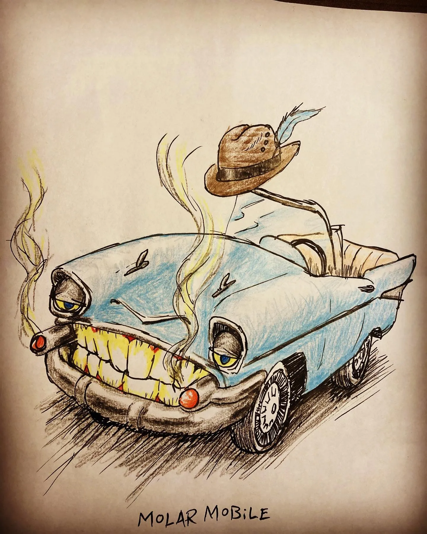 Molar Mobile, a classic car with teeth